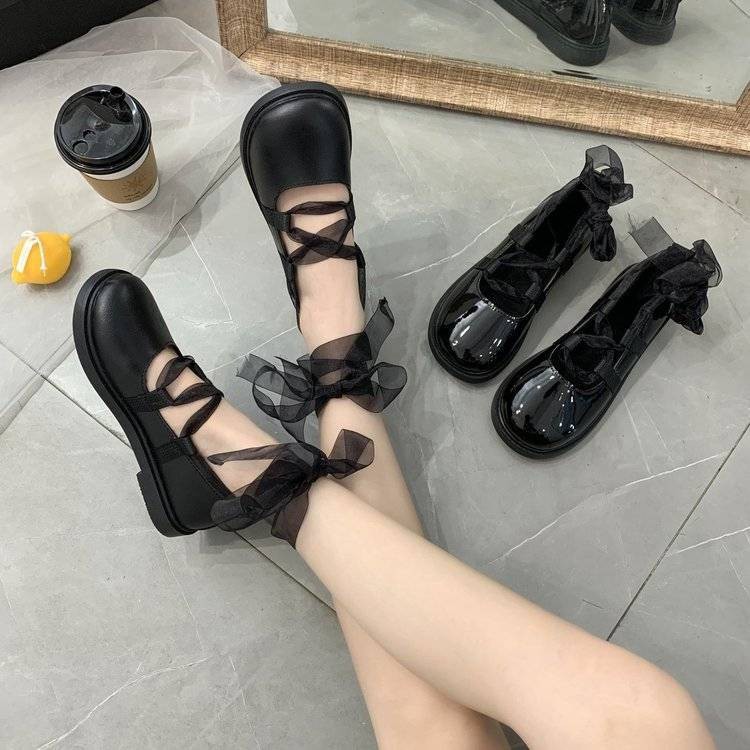 ready-stock-รองเท้าหนังสีดำขนาดเล็กหญิง-2020-ใหม่สไตล์นางฟ้าญี่ปุ่นน่ารักรองเท้าเดียวป่านักเรียน-jk-รองเท้าเทรน
