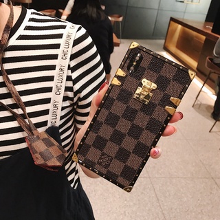 Samsung Galaxy Note 20 Ultra Note 8 9 Note 10 20 plus A91 S10lite A81 Note10lite Luxury square checkered lambskin phone case