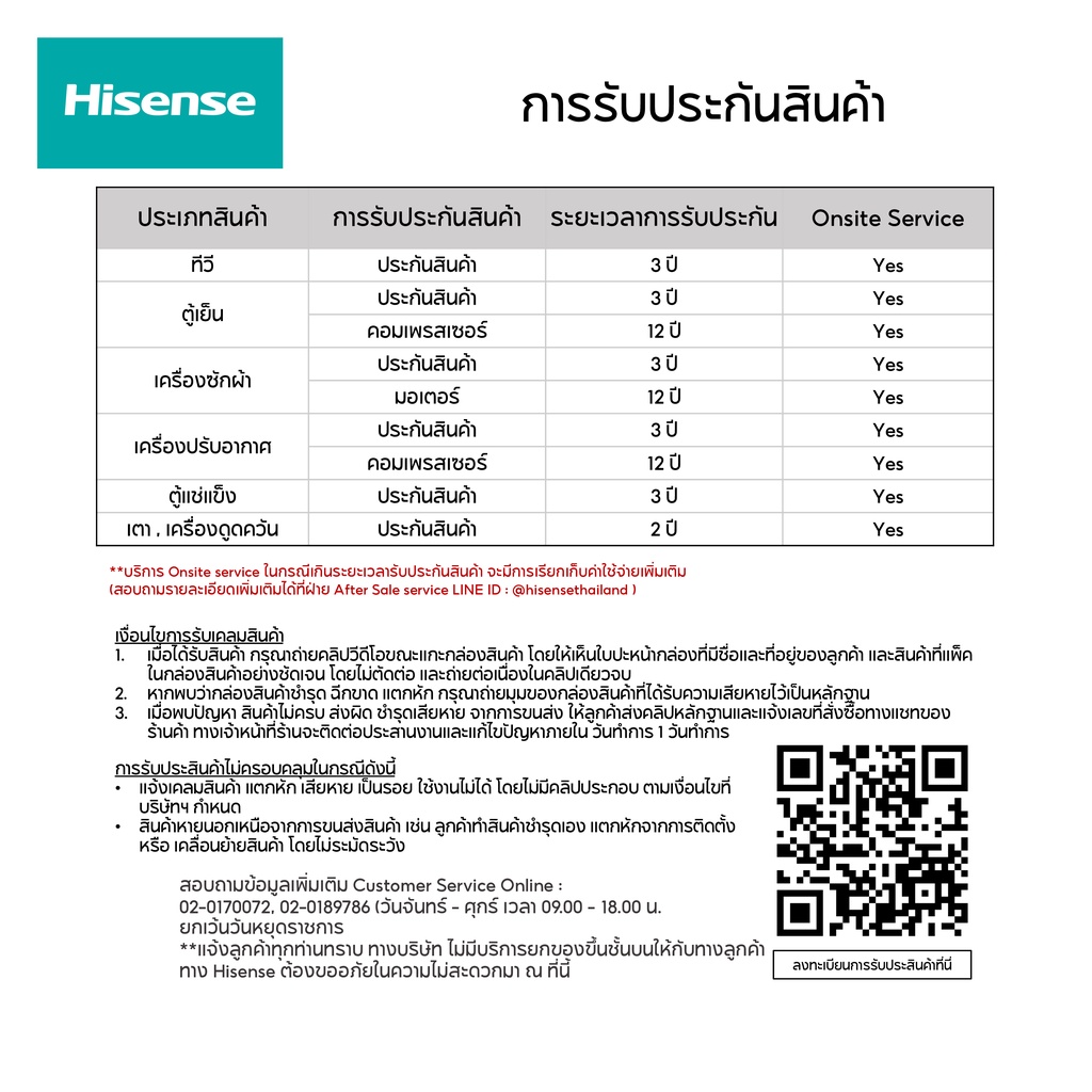 ข้อมูลประกอบของ Hisense TV ทีวี 50 นิ้ว 4K Ultra HD Smart TV HDR10+ Dolby Vision Voice Control รุ่น 50E6H VIDAA U5 2.5G+5G WIFI Build in /DVB-T2 / USB2.0 / HDMI /AV