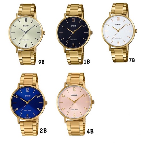 ภาพหน้าปกสินค้าCasio Standard นาฬิกาข้อมือผู้หญิง สายสแตนเลส สีทอง รุ่น LTP-VT01G,LTP-VT01G-1B,LTP-VT01G-7B,LTP-VT01G-9B,LTP-VT01G-4B