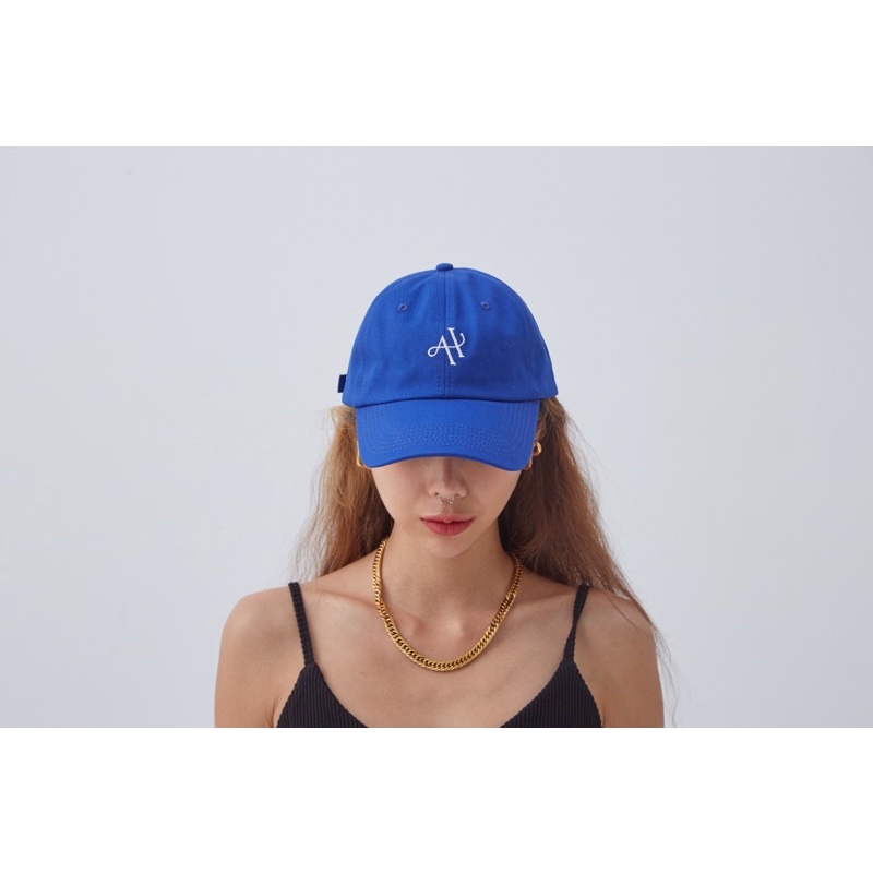 ahc001-logo-cap-navy-หมวกผ้าคอตตอนสกรีนโลโก้