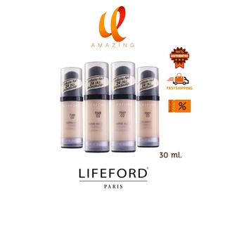 (แถบม่วง) Lifeford Paris Super matte Coverage Foundation ไลฟ์ฟอร์ด ปารีส ซูเปอร์ แมทท์ คัฟเวอร์เรจ ฟาวเดชั่น 30 ml