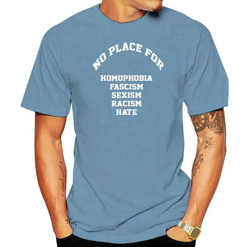 เสื้อยืดคอกลม-ผ้าฝ้าย-พิมพ์ลาย-no-place-for-phobia-sexism-racism-hate-สีพื้น-สไตล์ฮิปฮอป-สําหรับผู้ชายสามารถปรับแต่งได้