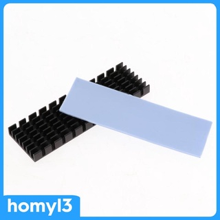 สินค้า Aluminum M.2 2280 SSD Heatsink Cooling Kit w/ Silicone Thermal Pad - Black