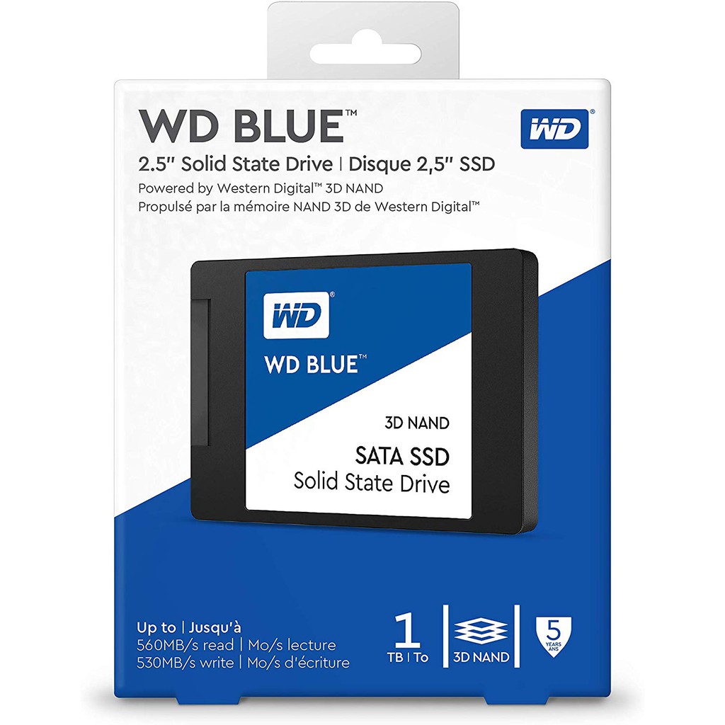 1 TB SSD (เอสเอสดี) WD BLUE SATA 3D (WDSSD1TB-SATA-3D-5YEAR-SA510 