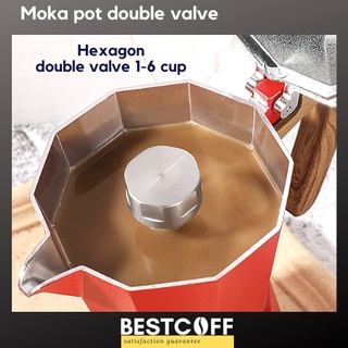 Bestcoff ดับเบิ้ลวาล์ว เพิ่มครีมา โมกาพอด Double valve double creama for moka pot