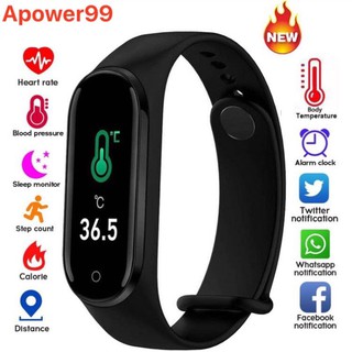 ภาพหน้าปกสินค้านาฬิกาอัจฉริยะ 🌡วัดไข้ได้🌡 🔥New M4 Pro🔥 Smart watch Wristband 🌡Body temperature🌡 นาฬิกาวัดหัวใจ นาฬิกาออกกำลังกาย ที่เกี่ยวข้อง