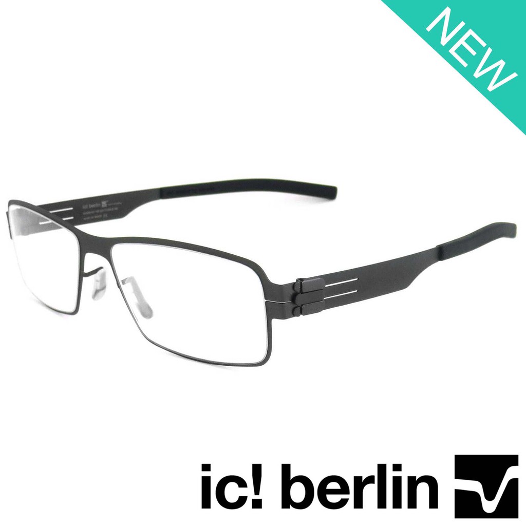 Ic Berlin แว่นตารุ่น 021 C-2 สีเทา กรอบเต็ม ขาข้อต่อ วัสดุ สแตนเลส สตีล ...