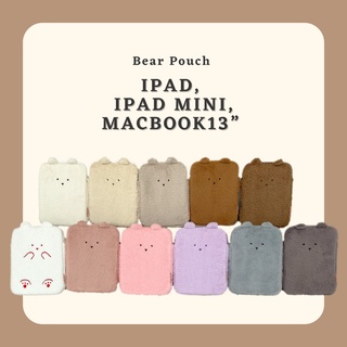 📌 BEST SELLER 🧸💖 IPAD, IPAD MINI and MACBOOK13" Bear pouch // กระเป๋าหมีใส่ไอแพด กระเป๋าแมคบุ้ค กระเป๋าคอม 🧸💗✨