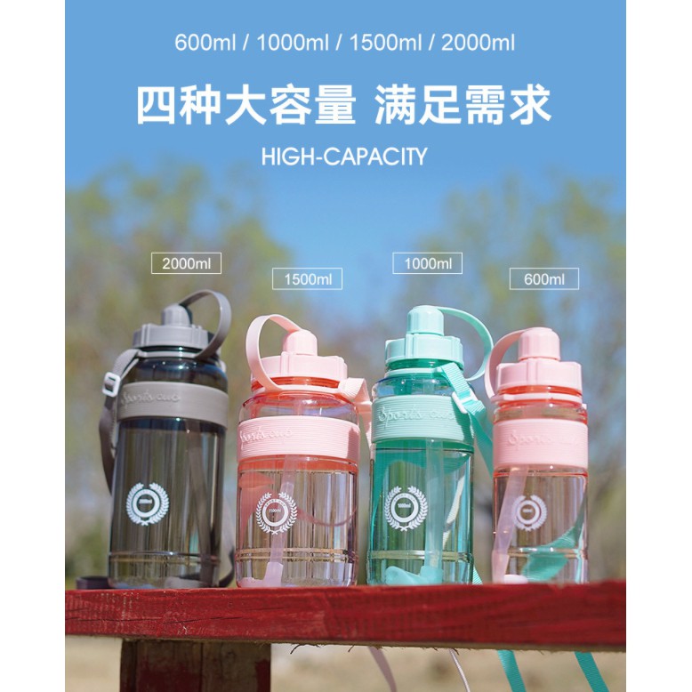 ขวดปลอดสาร-bpa-ความจุขนาดใหญ่-ขนาด1-5-ลิตร-2-ลิตร-ขวดน้ำพลาสติก-แบบพกพา-กระบอกน้ำ