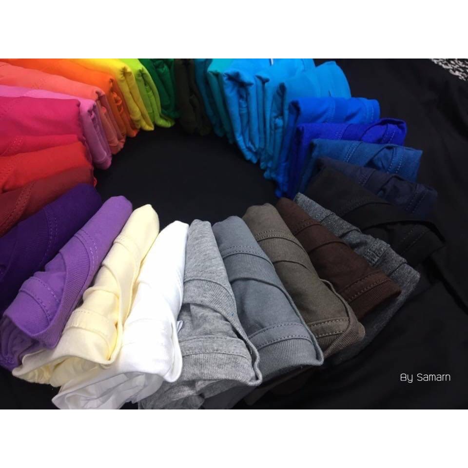 ส่งด่วน-ผ้าcotton100-เสื้อยืดสีพื้นคอวี-โทนเขียว-เลือกสีได้-ใส่สบายสีสดใส-มีให้เลือกมากกว่า-20-สี