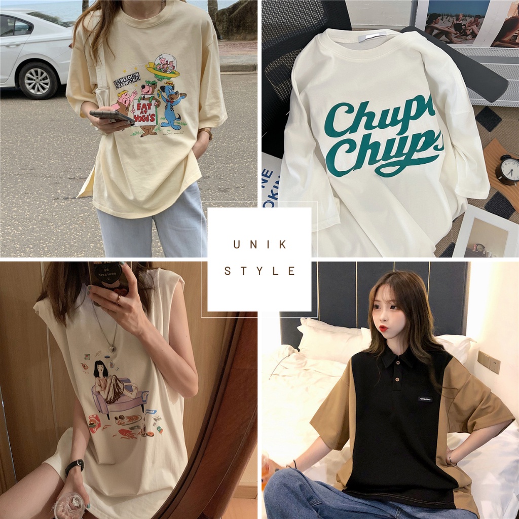 พร้อมส่งในไทย-เสื้อยืด-oversize-สกรีนหลากหลายสไตล์-เสื้อยืดราคาถูก-เสื้อยืดoversize