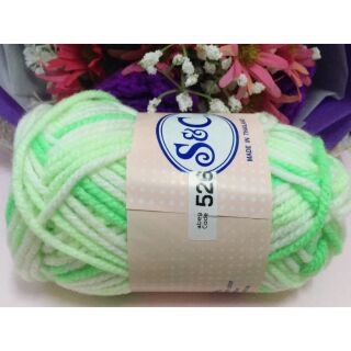 ไหมพรมs&amp;c สีเหลือบ526
