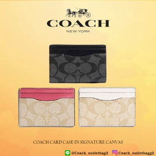 COACH CARD CASE IN SIGNATURE CANVAS