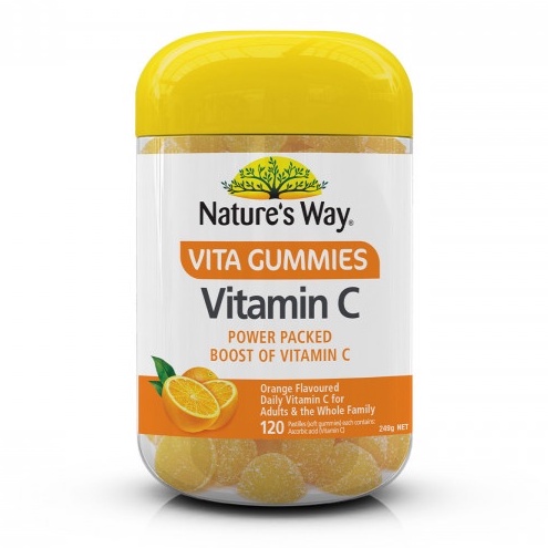 ภาพหน้าปกสินค้าNature's Way Vitamin C Vita Gummies เนเจอร์สเวย์ วิตามินซี เยลลี่ วิตามิน สำหรับผู้ใหญ่ รสส้ม ขนาด 120 เม็ด 17793 จากร้าน medicalhub115 บน Shopee