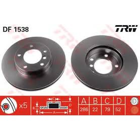 จานเบรคหน้า-bmw-318i-e36-มีช่องลม