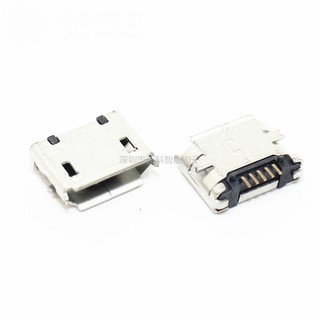 USB microUSB ปลั๊กตัวเมีย 5 PIN ขอบฝาจีบ