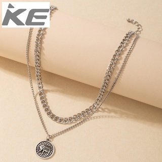 Necklace Elephant element multi-OT buckle simple thick chain bell temperament necklace for gir