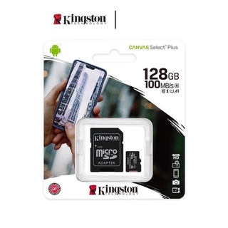 ภาพขนาดย่อของสินค้าMemory Card Micro SD 128GB ( kingston ) ของแท้รับประกันศูนย์ ใช้ได้eken h9r/ipcam/ มือถือ