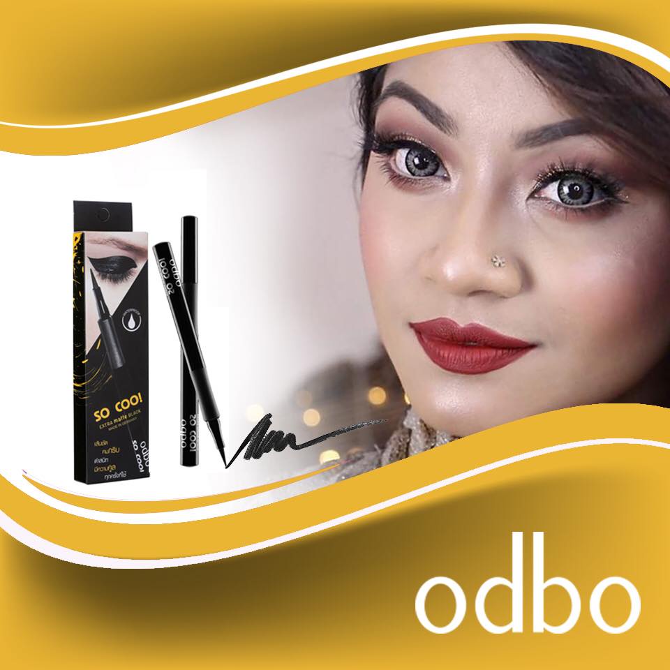 odbo-so-cool-extra-matte-black-od331-โอดีบีโอ-อายไลเนอร์เนื้อแมท-สูตรกันน้ำ-สีดำสนิทแบบสุดๆ