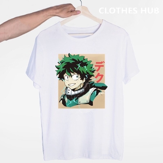 เสื้อยืดผ้าฝ้าย เสื้อยืดแขนสั้นพิมพ์ลาย My Hero Academia สําหรับผู้ชายและผู้หญิง