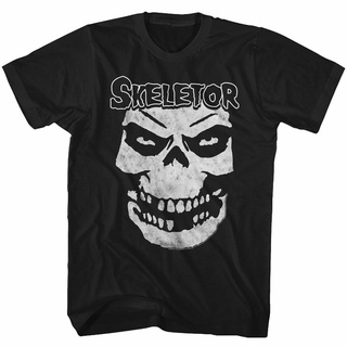 เสื้อผ้าผชเสื้อยืด พิมพ์ลาย Masters Of The Universe Skeletor Face สีดําS-5XL