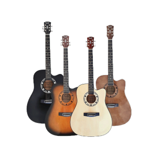 กีต้าร์โปร่ง 38/41นิ้ว ไม้ทั้งตัว ลูกบิดเหล็ก ทัชชิ่งเล่นง่าย Acoustic Guitar เก็บเงินปลายทางได้