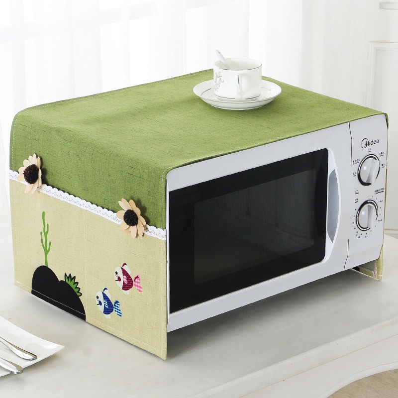 garden-cloth-microwave-oven-cover-cover-with-storage-bag-dust-cover-cover