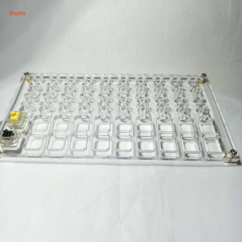 ภาพหน้าปกสินค้าMojito 20 Switches Acrylic Board for Lubricate Switch Mechanical Keyboard Switch Tester Base DIY Tool Double Layer Acrylic Lube Modding Station Platform