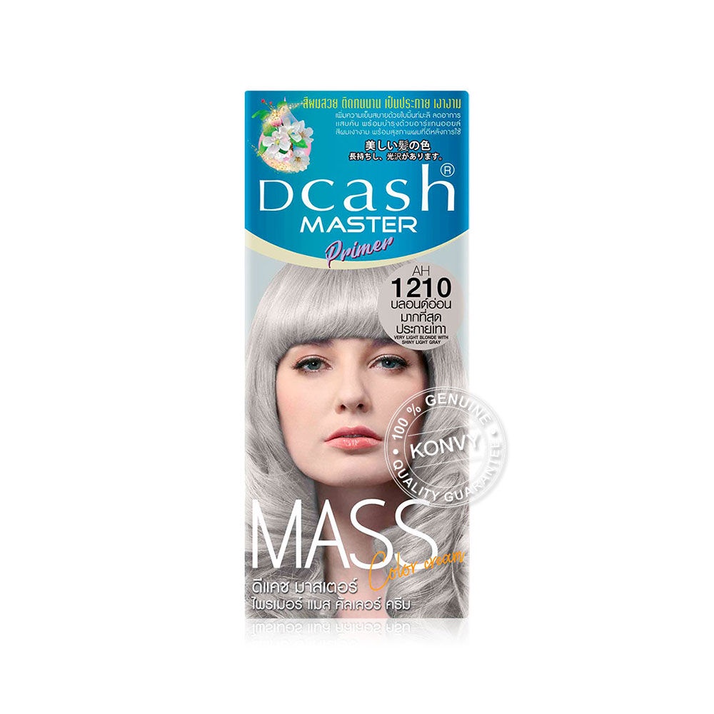 ภาพที่ให้รายละเอียดเกี่ยวกับ Dcash Master Mass Floral Color Cream 50ml AH1210 Very Light Blonde With Shiny Light Gray .