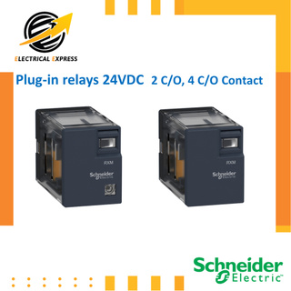 Plug-in relays 24VDC  2C/O, 4C/O Contact/ปลั๊กอินรีเลย์ 2,4คอนแทค/Scnneider/RXM4LB1BD/RXM4LB2BD/RXM2LB2BD/RXM2LB1BD