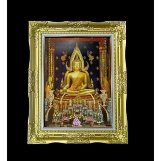 กรอบหลุยส์ทองพระพุทธชินราชขนาดภาพ20x30นิ้ว รวมกรอบขนาด66x92ซม.