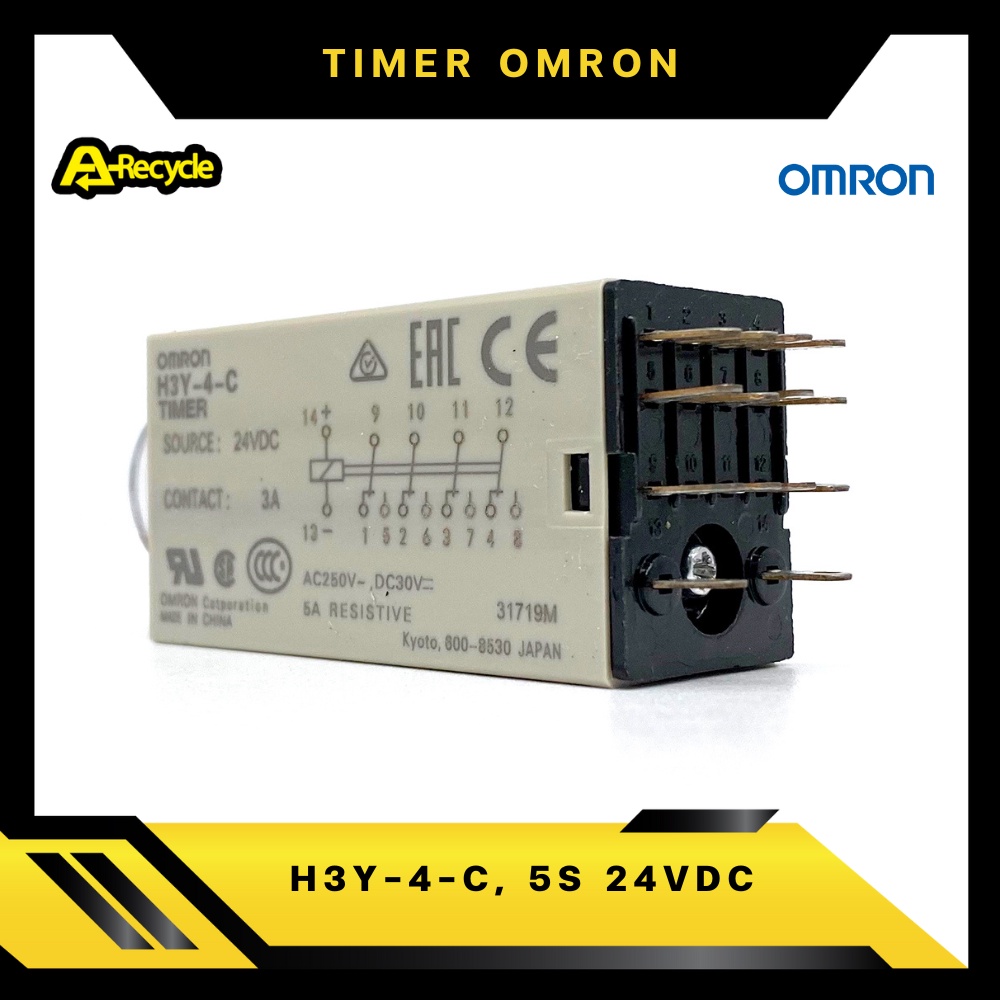 omron-h3y-4-c-5s-24vdc-timer-relay-omron-4-contact-8-ขา