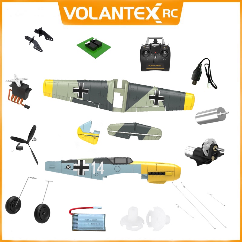 volantex-อะไหล่เครื่องบินบังคับวิทยุ-bf109-พร้อมมอเตอร์ปีกหลัก-และใบพัดหาง-4ch