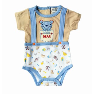 บอดี้สูทสำหรับเด็ก 0-3 เดือน สีฟ้าลายหมีน่ารัก