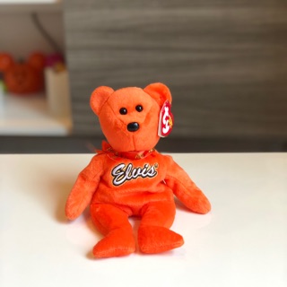 TY Beanie Bear- COCO PRESLEY ( Elvis) the Bear (Orange Version with tag