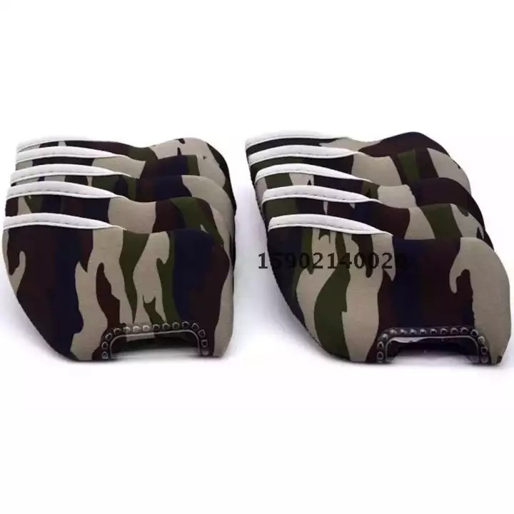 ภาพหน้าปกสินค้า10Pcs/Set Golf Iron Club Head Cover Iron Putter Head Protector Case ปลอกหุ้มหัวไม้กอล์ฟ COVM0001 จากร้าน qygolf บน Shopee