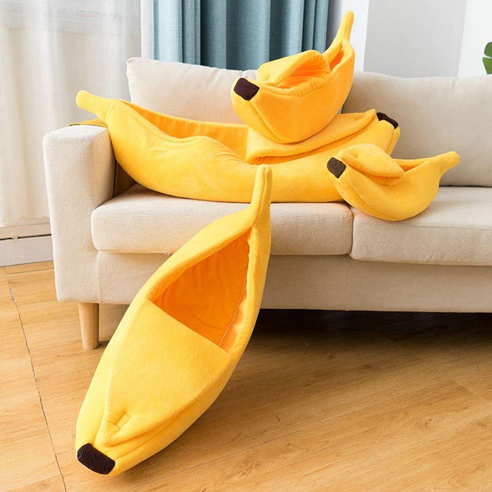 alisondz-ที่นอนสุนัข-แมว-กล้วย-ขนาดเล็ก-กลาง-ใหญ่-อบอุ่น-บ้านถ้ํา-ที่นอนสุนัข-ในร่ม