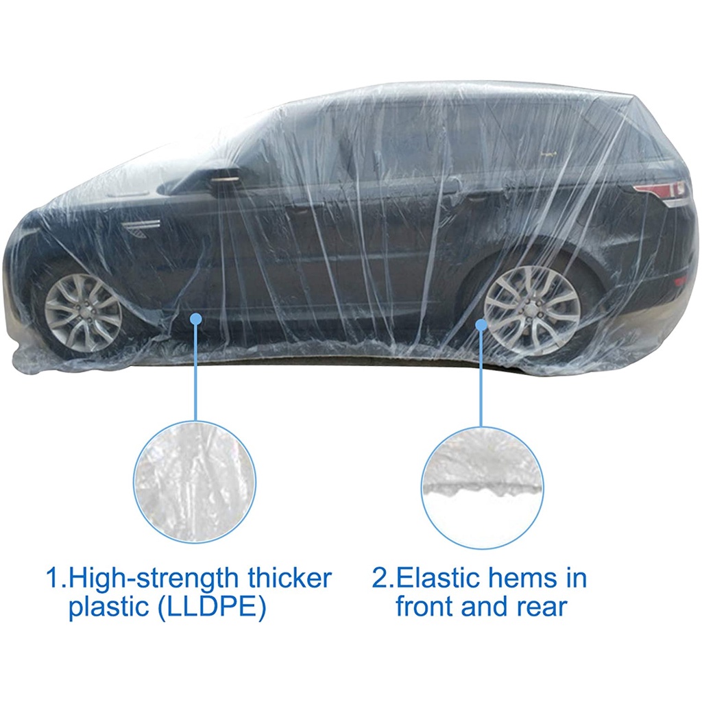 ภาพหน้าปกสินค้าผ้าคลุมรถ แบบพลาสติกใส กันน้ำ100% กันฝน กันฝุ่น ถุงคลุมรถ คลุมรถ ผ้าคลุมรถยนต์ ผ้าคลุมกะบะ 1ชิ้น จากร้าน smileshop_2020 บน Shopee