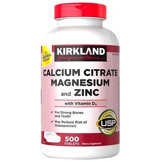 Kirkland Calcium Citrate Magnesium and Zinc with Vitamin D3 500 Tablets