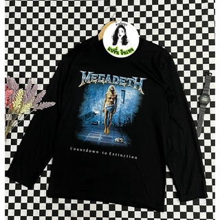 เสื้อยืดแฟชั่นวินเทจ MEGADETH แขนยาวสุดฮิต