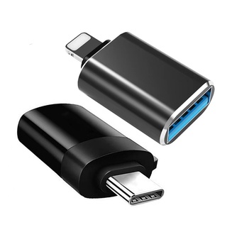 Accezz อะแดปเตอร์แปลงไฟ เป็น USB OTG สําหรับ iOS 13 14 15 Micro Type-C โทรศัพท์มือถือ เมาส์ คีย์บอร์ด