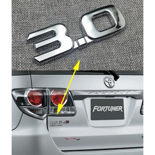 ภาพหน้าปกสินค้าโลโก้ตัวเลข 3.0 โตโยต้า ฟอร์จูนเนอร์ 3.0 Toyota Fortuner vsc logo emblem for rear ที่เกี่ยวข้อง