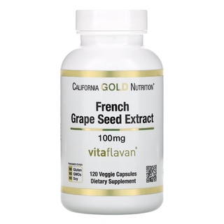 California Gold Nutrition French Grape Seed Extract, VitaFlavan, Antioxidant Polyphenol, 100 mg, 120 Veggie Capsules