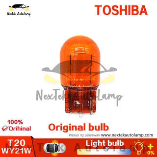 TOSHIBA T20 WY21W 12V หลอดไฟพวงมาลัยรถยนต์ สีเหลืองอําพัน (1 หลอด)