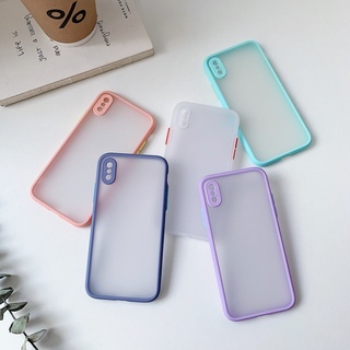 เคสโทรศัพท์ แบบแข็ง ใส ผิวด้าน กันกระแทก สำหรับ iphone xr x xs xs max