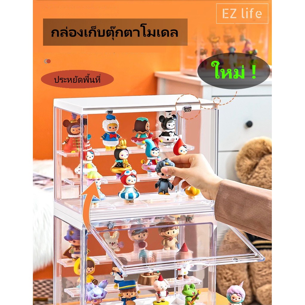 ภาพสินค้าEZ กล่องฟิกเกอร์ ตู้โมเดล กระเป๋า ตู้โชว์ตุ๊กตา ญี่ปุ่น 3 ชั้น ของสะสม Mini figure Toy Model Magnet Display Shelf Box จากร้าน c34515th บน Shopee ภาพที่ 1