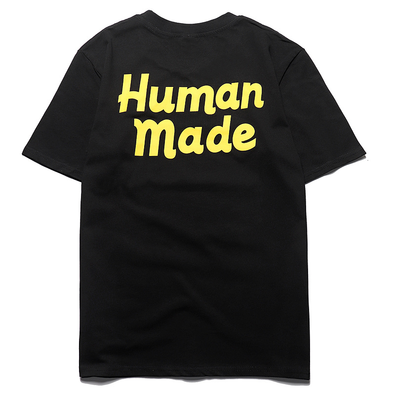 human-made-เสื้อยืดแขนสั้นเนื้อผ้าฝ้ายพิมพ์ลายชานม-ไข่มุกสําหรับผู้ชายและผู้หญิง