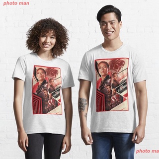 photo man แบล็ค วิโดว์ เสื้อBlack Widow เสื้อยืดผู้ชาย Black Girl Essential T-Shirt ผู้ชาย