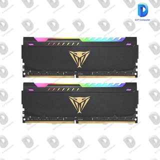 RAM PATRIOT VIPER STEEL RGB 16GB (8GBX2) 3200MHz DDR4 (BLACK) ( แรมพีซี ) สินค้าใหม่ รับประกัน LT